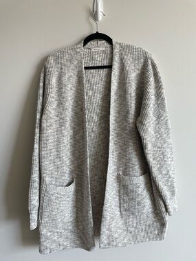 Marine Layer cabin cardigan long open front marled gray sweater XL
